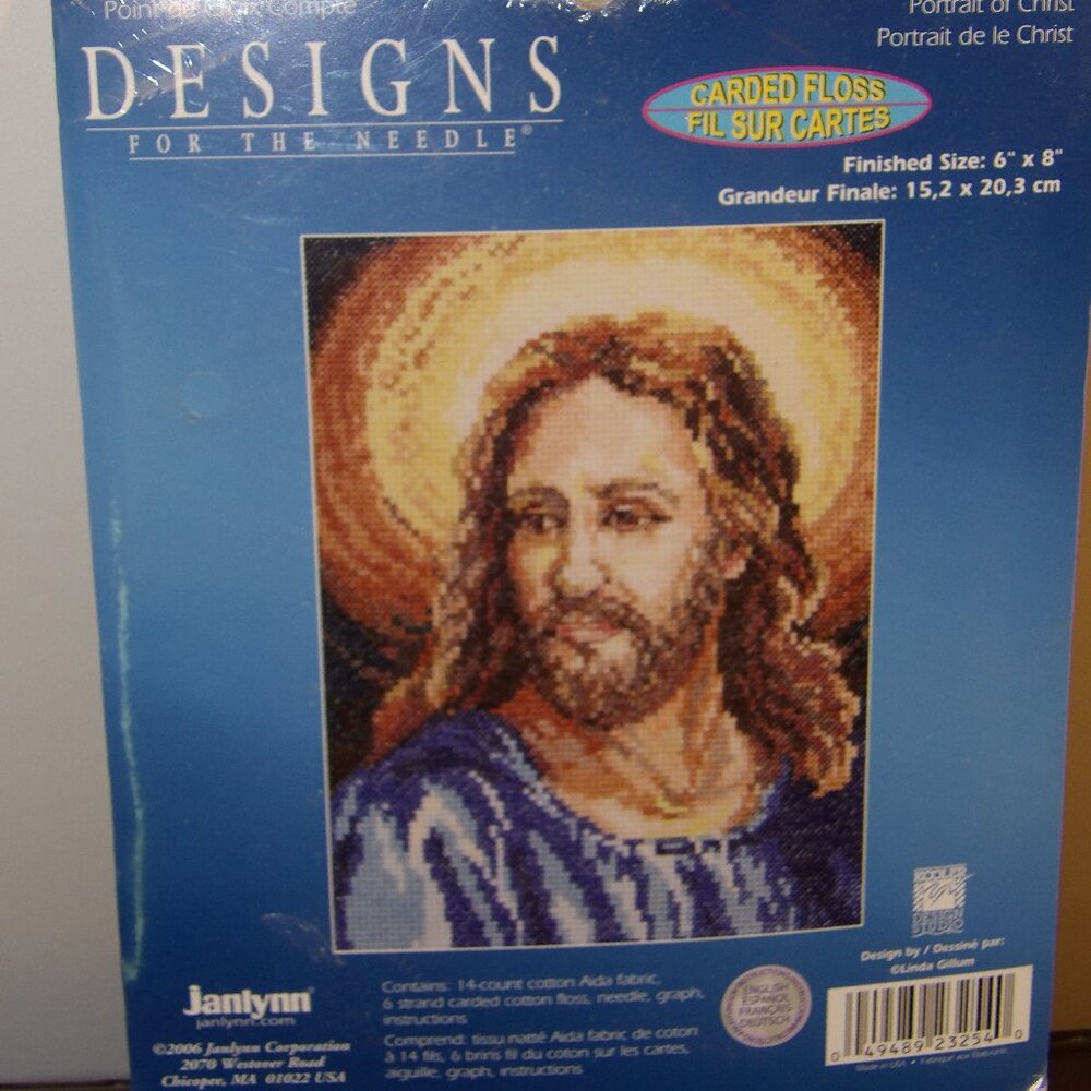 Janlynn Designs Counted Cross Stitch #023-0254 "Portrait Of Christ" 6 X 8 New